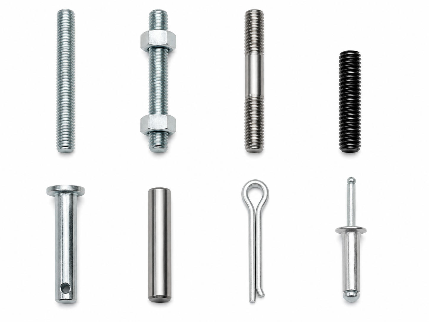 Representative Threaded Rods, Studs, Pins & Rivets range